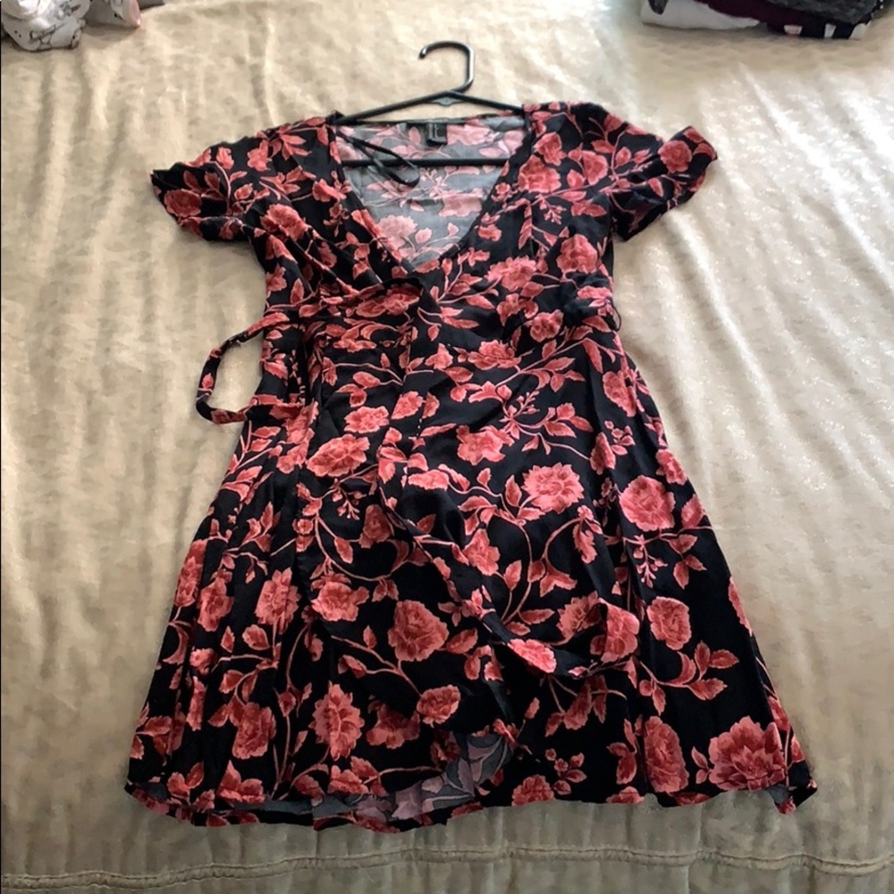 Floral wrap mini dress